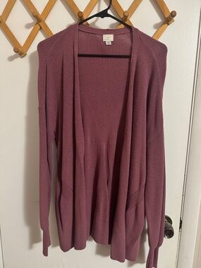 a new day Mauve Open-Front Lightweight Cardigan